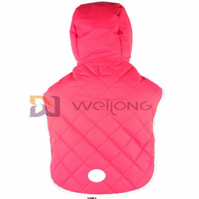 Taslan Kapitone Yama Hoodie Yansıtıcı Köpek Ceket Velcro Açılış Pet Hoodie