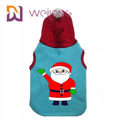 CVC Polar Kış Pet Hoodie Giysileri Noel Baba Ile Noel Kedi Köpek Hoodie Kazak