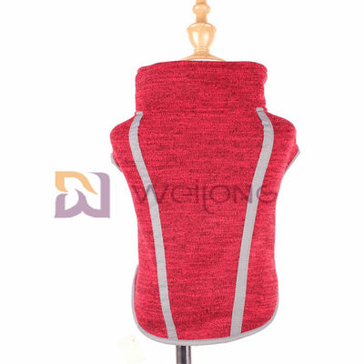 Köpek İçin Kırmızı Heather Sweatshirt Polar Sonbahar Velcro Pet Coat