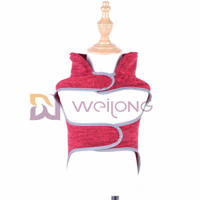 Köpek İçin Kırmızı Heather Sweatshirt Polar Sonbahar Velcro Pet Coat