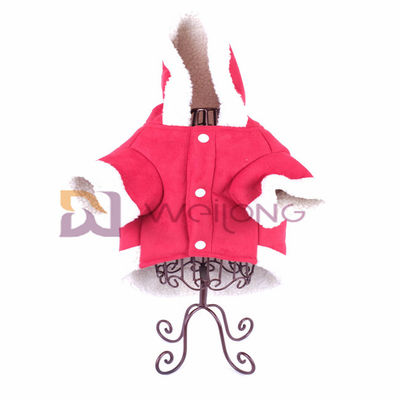 ISO9001 Taklit Deri Hoodie Pet Ceket Sonbahar Ham Kenar Sıcak Köpek Ceketi