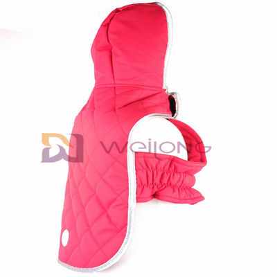 Taslan Kapitone Yama Hoodie Yansıtıcı Köpek Ceket Velcro Açılış Pet Hoodie