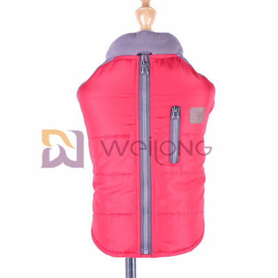 Köpek Sonbahar / Kış için Sahte Fermuarlı Cep Velcro Açılış Pet Ceket