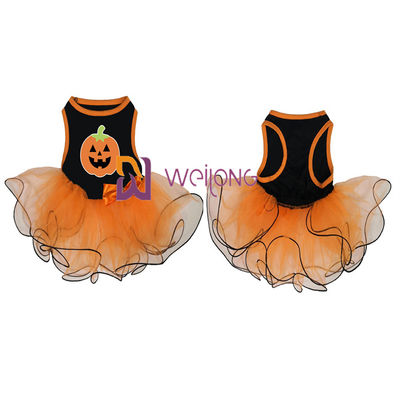 Kabak / Kafatası Tül Etek Cadılar Bayramı Pet Elbise Yay Dekorasyon CVC Jersey