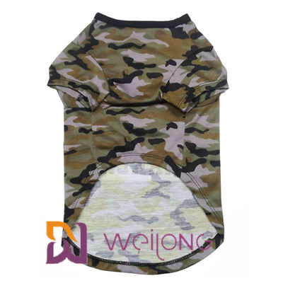 Poly Camo Skull Halloween Pet T Shirt Köpek için 100% Poly Jersey 180G