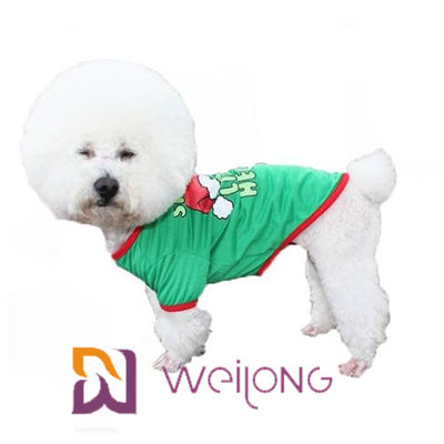 Desen Renkli Kauçuk Baskı Pet T Shirt Özelleştirilmiş Köpek Noel T Shirt