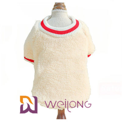 Kaburga Örgü Kısa Kollu Pet T Shirt Köpek İçin Sıcak Yumuşak Sherpa T Shirt Tutmak