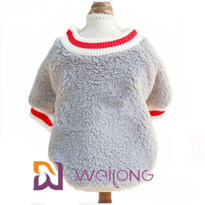 Kaburga Örgü Kısa Kollu Pet T Shirt Köpek İçin Sıcak Yumuşak Sherpa T Shirt Tutmak