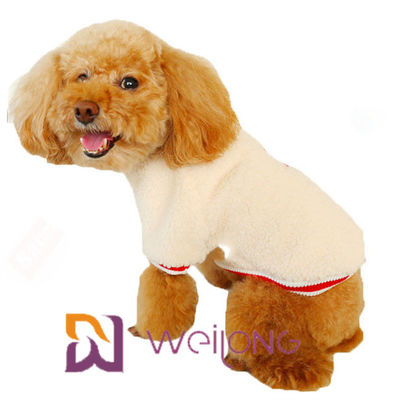 Kaburga Örgü Kısa Kollu Pet T Shirt Köpek İçin Sıcak Yumuşak Sherpa T Shirt Tutmak