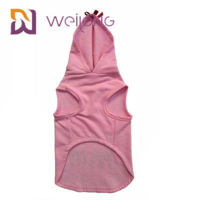 CVC Pamuklu Sweatshirt Polar Sıcak Tutmak Pembe Pet Kapşonlu Köpekler / Kediler