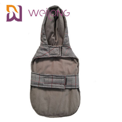 Houndstooth Fırçalanmış Triko Özel Köpek Hoodies Kış Sıcak Tutmak BSCI Köpek Hoodie