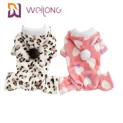 Sonbahar / Kış İçin Özelleştirilebilir 100% Poly Print Pet Pijama Köpek Flanel Pijama