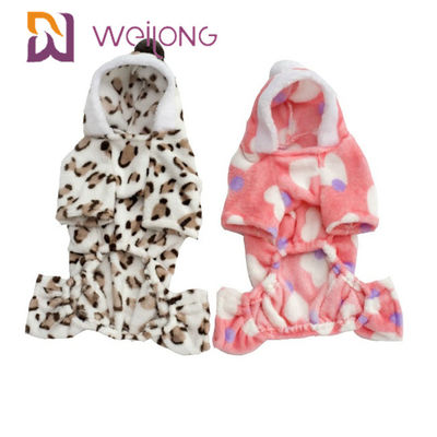 Sonbahar / Kış İçin Özelleştirilebilir 100% Poly Print Pet Pijama Köpek Flanel Pijama