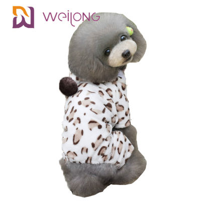 Sonbahar / Kış İçin Özelleştirilebilir 100% Poly Print Pet Pijama Köpek Flanel Pijama