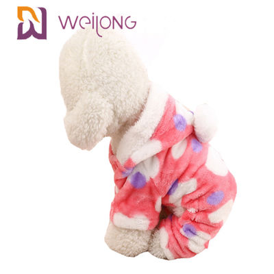 Sonbahar / Kış İçin Özelleştirilebilir 100% Poly Print Pet Pijama Köpek Flanel Pijama