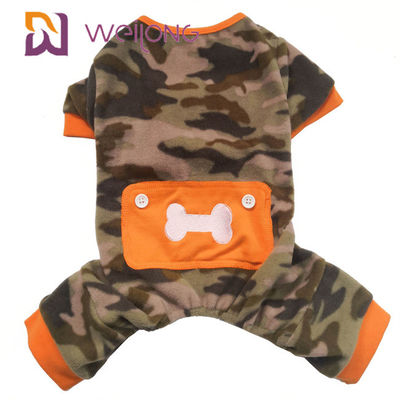 Poly Fleece Kış Pet Pijama Kamuflaj Kafatası Köpek Polar Onesie