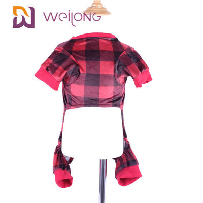 Poly Print Flanel Pet Pijama Sıcaklık Özelleştirilebilir Ekose Köpek Pijamaları