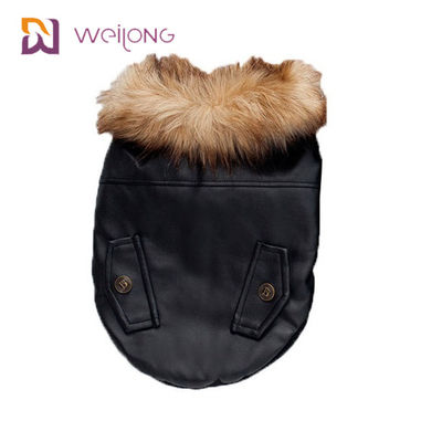 Özelleştirilmiş Faux Fur Leatheret Pet Coat Köpek Kış Giysileri