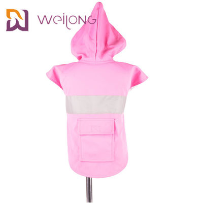 Ayarlanabilir Hoodie Pet Yağmurluk Hood Ile Gerçek Cep Yansıtıcı Köpek Yağmurluk