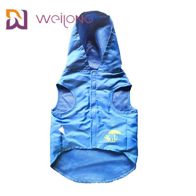 Velcro Açılış Kauçuk Baskı Su Geçirmez Pet Yağmurluk Mavi XS-XL