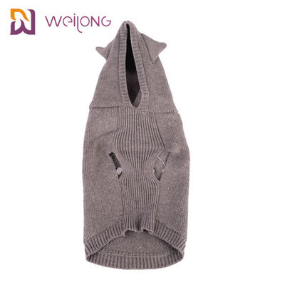 Akrilik Kumaş Köpek Hoodie İşlemeli Örgü Pet Kazak Örme Kedi Jumper