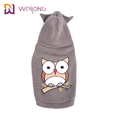 Akrilik Kumaş Köpek Hoodie İşlemeli Örgü Pet Kazak Örme Kedi Jumper