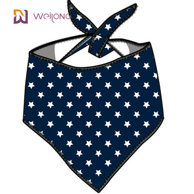 Benzersiz Şekil Ayarlanabilir Fit Pet Bandana Premium Dayanıklı Kumaş Yıldız Çizgili tasarımcı köpek bandanaları
