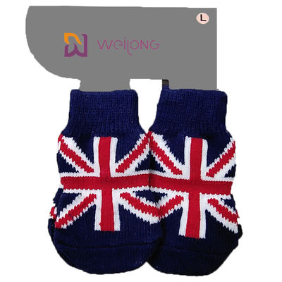 Özel Köpek Çorap Örgü Modelleri Union Jack %95 Pamuk %5 Spandex