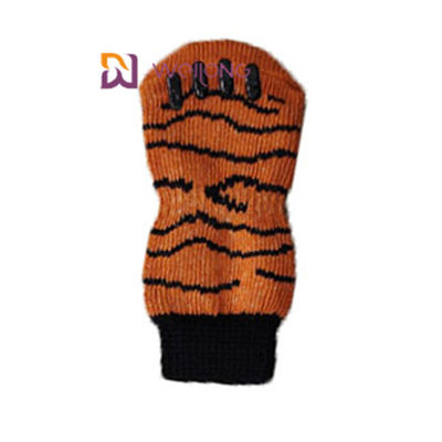 Pamuk Spandex Kaymaz Köpek Çorapları Köpeklerin pençeleri için Tiger Stripes Taklit