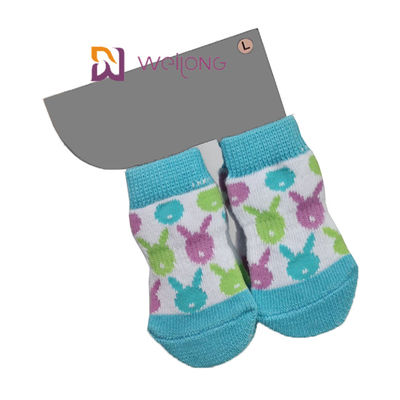 Pamuklu Spandex Mavi Pençe Koruyucu Özel Pet Çorapları Sert Ahşap Zeminleri Korumak İçin Köpek Çorapları